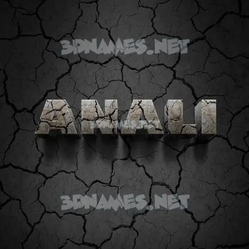 anali in Cracked Stone style - 3D name wallpaper