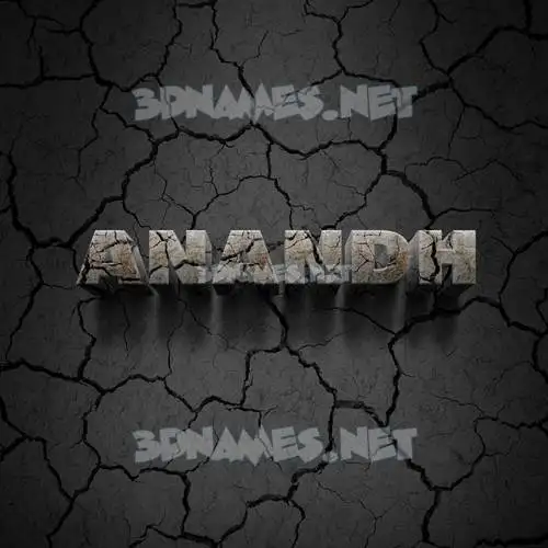 anandh in Cracked Stone style - 3D name wallpaper