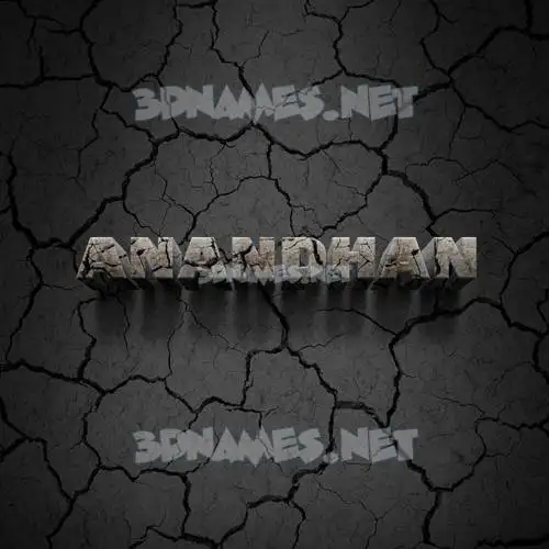 anandhan in Cracked Stone style - 3D name wallpaper