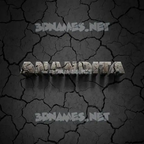 anandita in Cracked Stone style - 3D name wallpaper