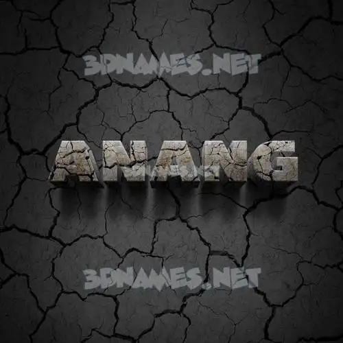 anang in Cracked Stone style - 3D name wallpaper