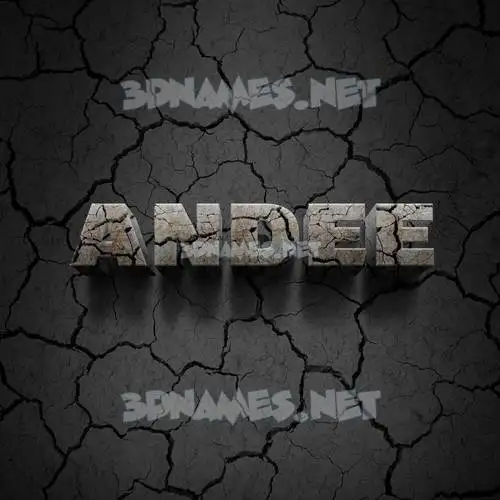 andee in Cracked Stone style - 3D name wallpaper