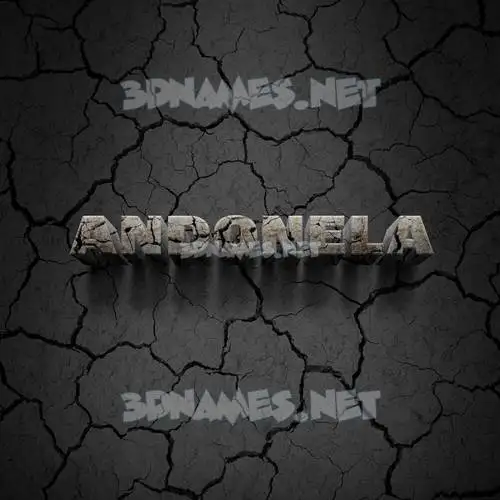 andonela in Cracked Stone style - 3D name wallpaper