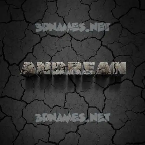 andrean in Cracked Stone style - 3D name wallpaper
