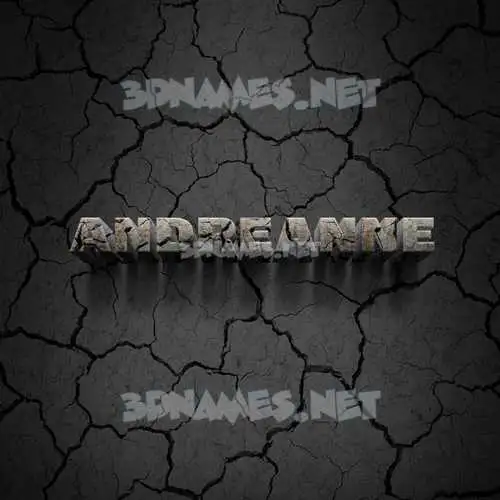 andreanne in Cracked Stone style - 3D name wallpaper