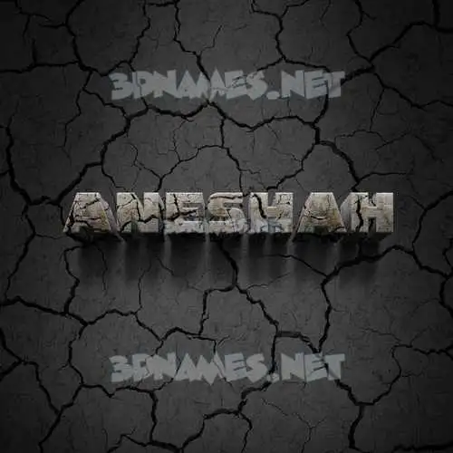 aneshah in Cracked Stone style - 3D name wallpaper
