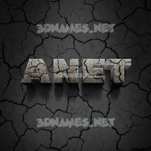 anet in Cracked Stone style - 3D name wallpaper anet in Cracked Stone style - 3D name wallpaper