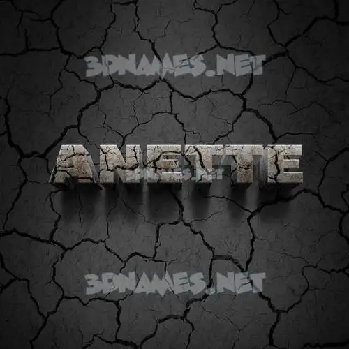 anette in Cracked Stone style - 3D name wallpaper