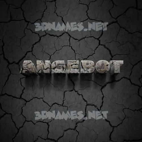 angebot in Cracked Stone style - 3D name wallpaper