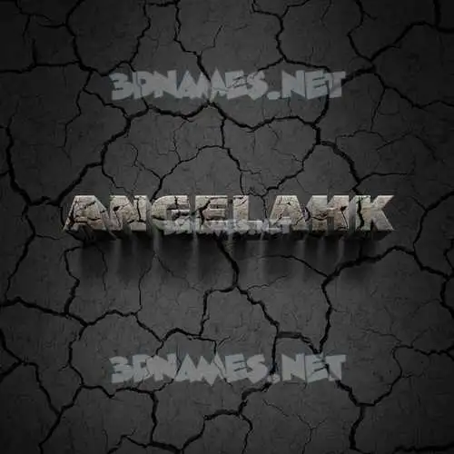 angelahk in Cracked Stone style - 3D name wallpaper angelahk in Cracked Stone style - 3D name wallpaper