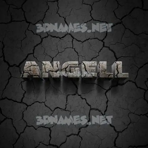 angell in Cracked Stone style - 3D name wallpaper