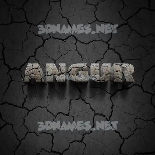 angur in Cracked Stone style - 3D name wallpaper