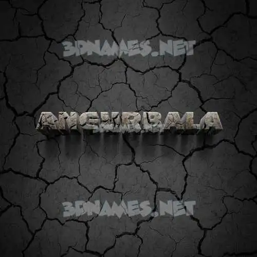 angurbala in Cracked Stone style - 3D name wallpaper