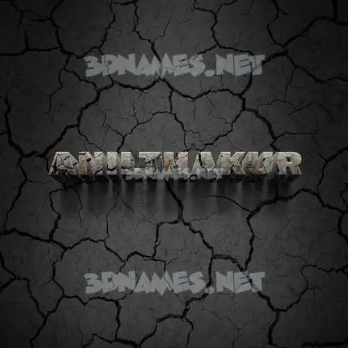 anilthakur in Cracked Stone style - 3D name wallpaper