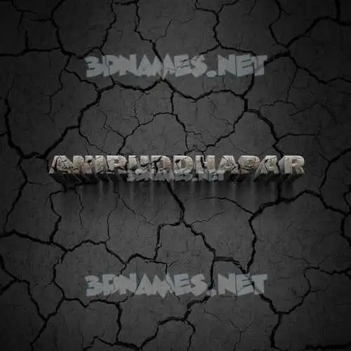 aniruddhapar in Cracked Stone style - 3D name wallpaper