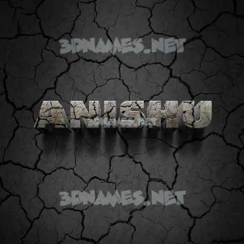 anishu in Cracked Stone style - 3D name wallpaper