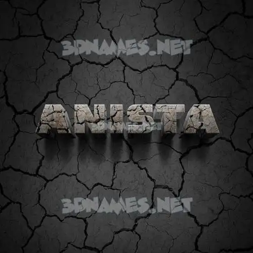 anista in Cracked Stone style - 3D name wallpaper
