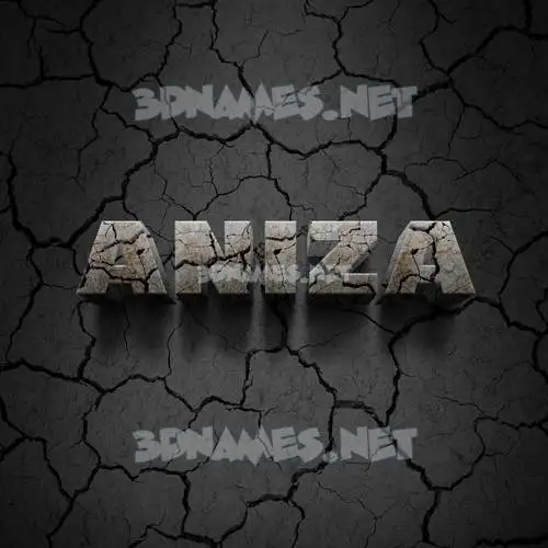 aniza in Cracked Stone style - 3D name wallpaper