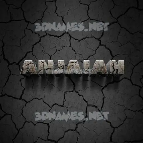 anjaiah in Cracked Stone style - 3D name wallpaper