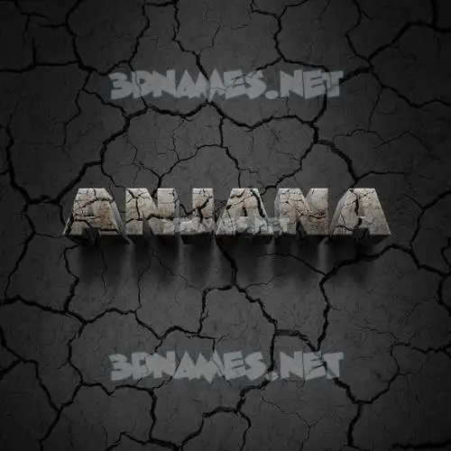 anjana in Cracked Stone style - 3D name wallpaper