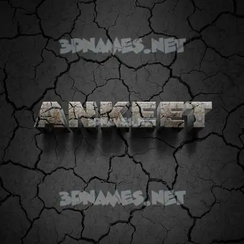 ankeet in Cracked Stone style - 3D name wallpaper