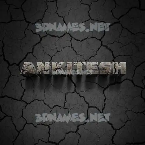 ankitesh in Cracked Stone style - 3D name wallpaper