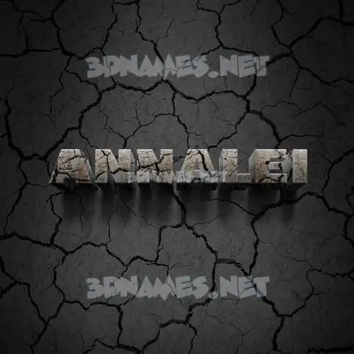annalei in Cracked Stone style - 3D name wallpaper
