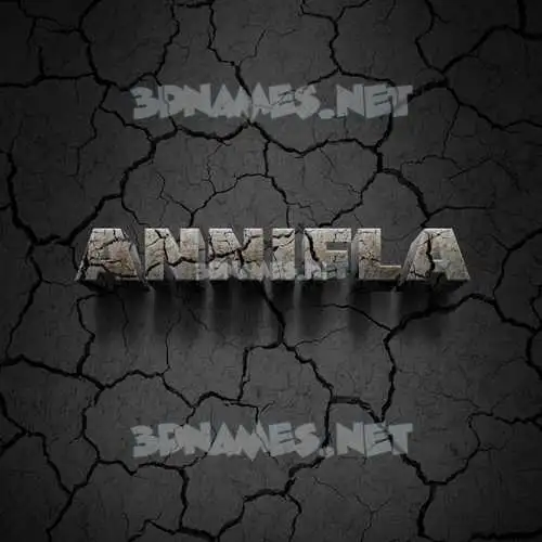 annifla in Cracked Stone style - 3D name wallpaper
