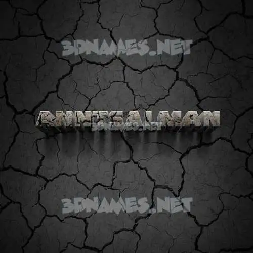 anntsalman in Cracked Stone style - 3D name wallpaper