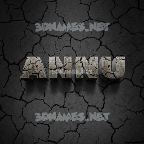 annu in Cracked Stone style - 3D name wallpaper