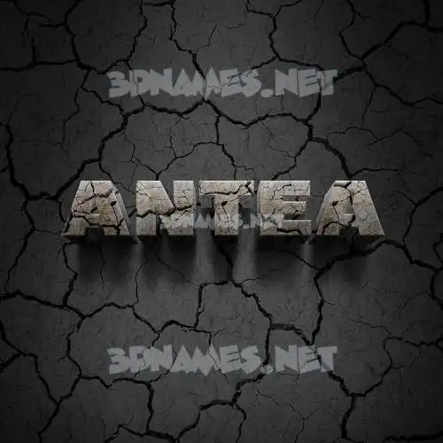 antea in Cracked Stone style - 3D name wallpaper