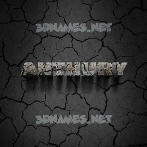 anthury in Cracked Stone style - 3D name wallpaper anthury in Cracked Stone style - 3D name wallpaper