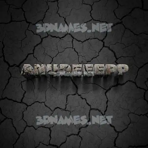 anudeeepp in Cracked Stone style - 3D name wallpaper