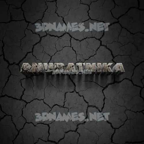 anuratnika in Cracked Stone style - 3D name wallpaper