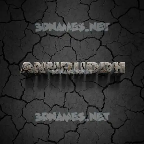 anuruddh in Cracked Stone style - 3D name wallpaper