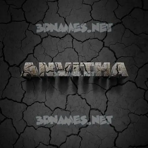 anvitha in Cracked Stone style - 3D name wallpaper