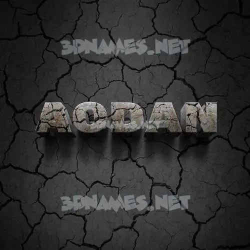 aodan in Cracked Stone style - 3D name wallpaper aodan in Cracked Stone style - 3D name wallpaper