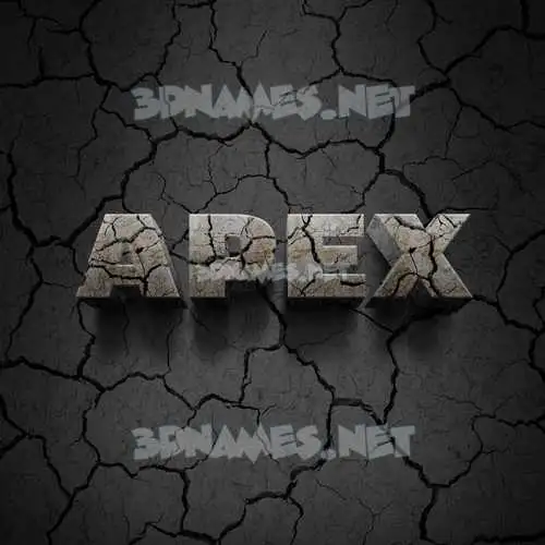 apex in Cracked Stone style - 3D name wallpaper apex in Cracked Stone style - 3D name wallpaper