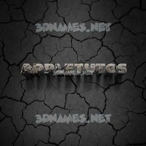 appletutos in Cracked Stone style - 3D name wallpaper appletutos in Cracked Stone style - 3D name wallpaper
