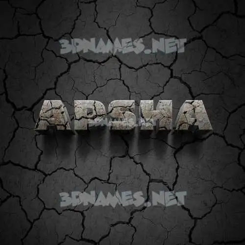 apsha in Cracked Stone style - 3D name wallpaper