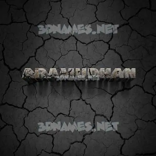 aramudhan in Cracked Stone style - 3D name wallpaper
