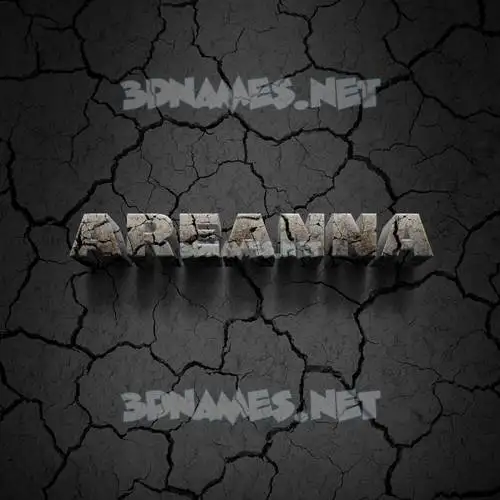 areanna in Cracked Stone style - 3D name wallpaper