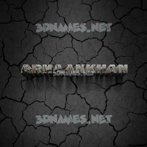 arhaankhan in Cracked Stone style - 3D name wallpaper