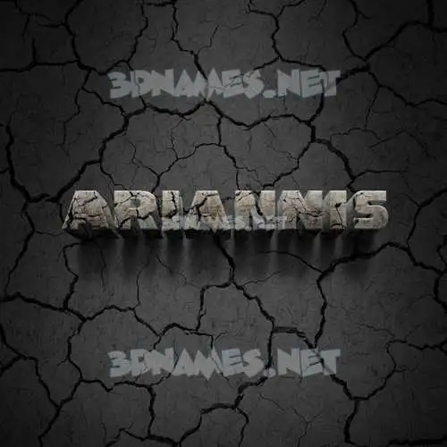 ariannis in Cracked Stone style - 3D name wallpaper