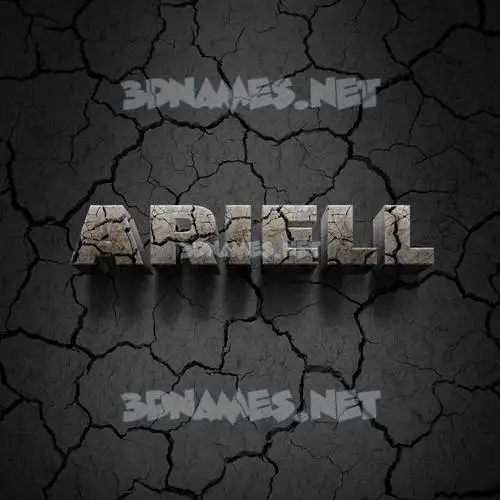 ariell in Cracked Stone style - 3D name wallpaper