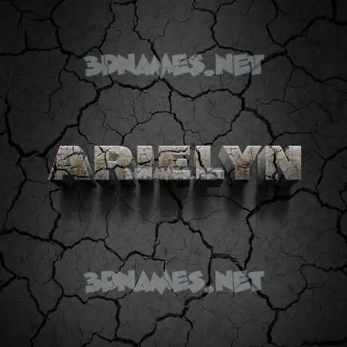 arielyn in Cracked Stone style - 3D name wallpaper