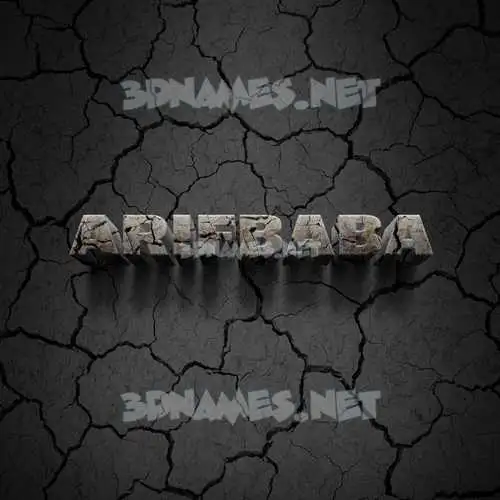arifbaba in Cracked Stone style - 3D name wallpaper arifbaba in Cracked Stone style - 3D name wallpaper