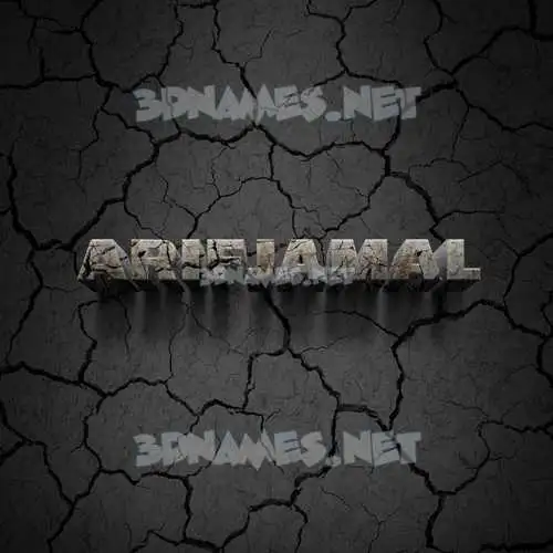 arifjamal in Cracked Stone style - 3D name wallpaper