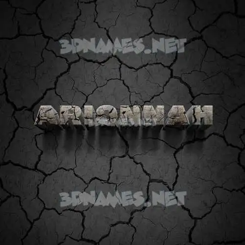 arionnah in Cracked Stone style - 3D name wallpaper