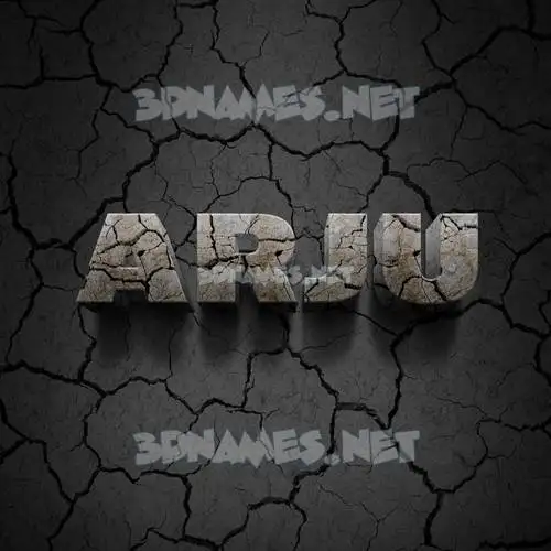 arju in Cracked Stone style - 3D name wallpaper arju in Cracked Stone style - 3D name wallpaper